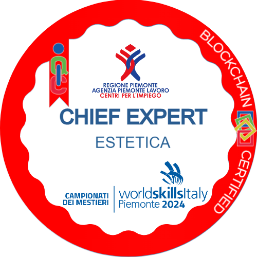 Chief Expert Estetica ai Campionati dei Mestieri WorldSkills Piemonte 2024.